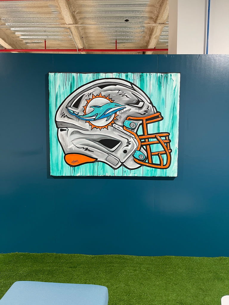 Custom Artwork for The Miami Dolphins followed by a Tarpon Experience