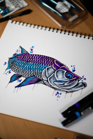 NLBN Tarpon Sketch - Original Drawing